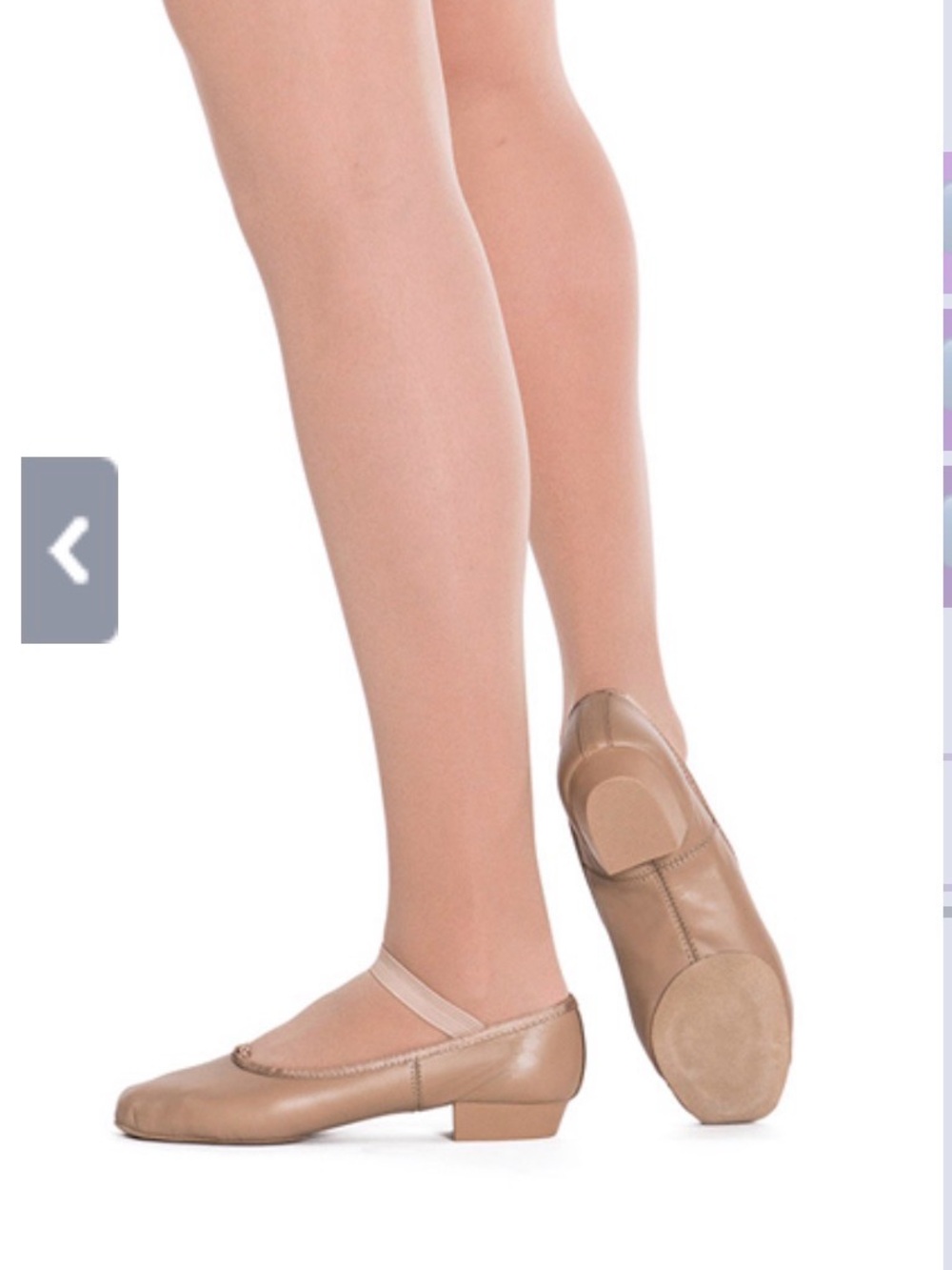 Girls Tan  Lyrical  Leather Dance shoes “Bella’s “ 515T